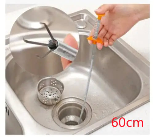 60CM Sewer Dredger Spring Pipe Dredging Tool Household Hair Cleaner Drain Clog Remover Cleaning Tools