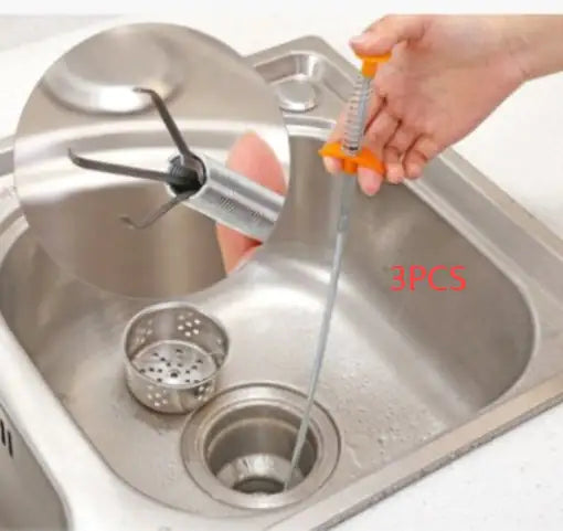 60CM Sewer Dredger Spring Pipe Dredging Tool Household Hair Cleaner Drain Clog Remover Cleaning Tools