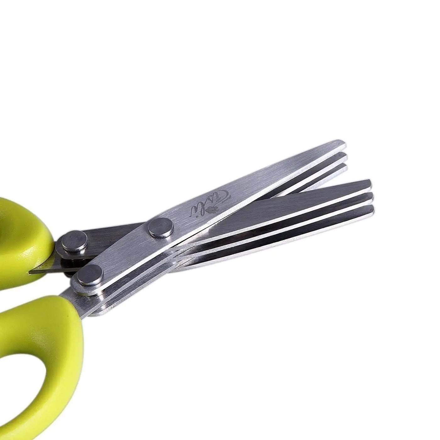 Multifunctional Multi-layer Green Onion Scissors Stainless Steel Onion Cutting Knife